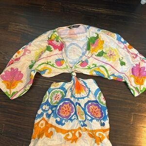 Floral cut out midi dress